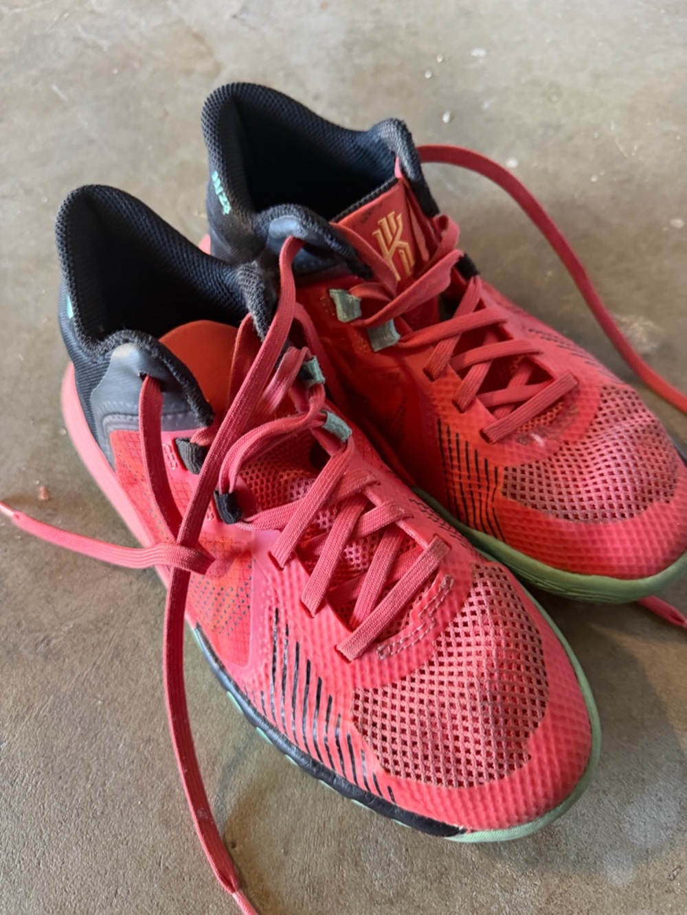 Red Kyrie Kids Basketball Shoes